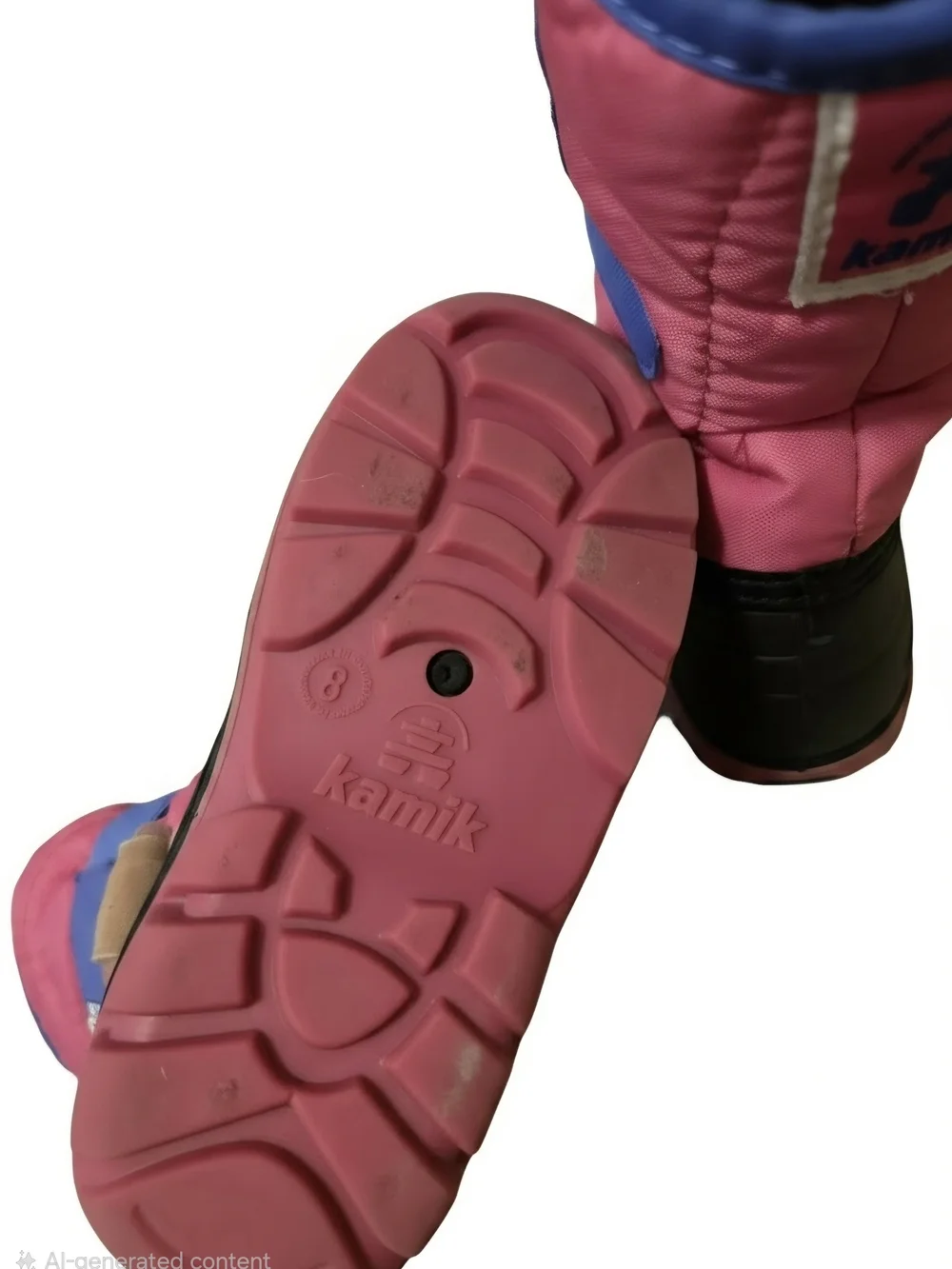 Kamik Kids Pink, Blue & Black Waterproof Insulated Snow Boots